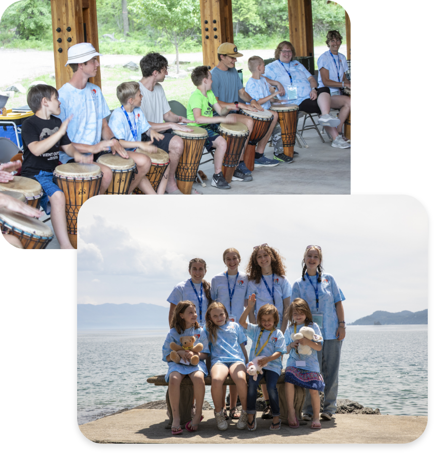Photo of campers at flathead lake four-day camp